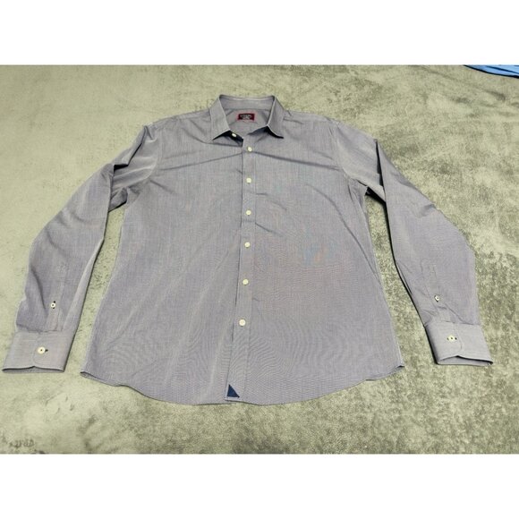 UNTUCKit Mens Shirt XL Blue Wrinkle Free LS Orville Button Up Cotton Collared - Picture 9 of 12